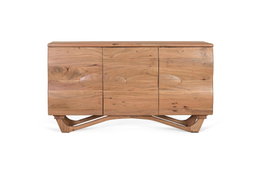GINER Y COLOMER Buffet artisanal en bois d'acacia 140 cm